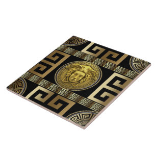 Den nya kolonialmuren vid den grekiska Nyckel-mure Kakelplatta