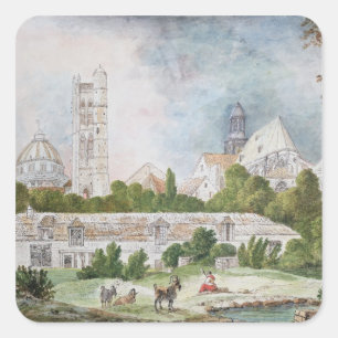 Den nya kyrkan Sainte-Genevieve Fyrkantigt Klistermärke