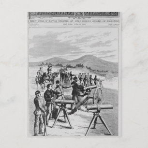 Den nya modellen Gatling Gun Vykort
