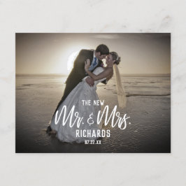 Den nya Mr. & Mrs Bröllop Photo-meddelande Inbjudningar