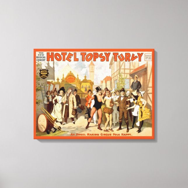 Den nya musikkomedin, Hotel Topsy Turvy Canvastryck (Framsida)