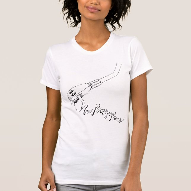 Den nya Pornographersrekordarmen T Shirt (Framsida)