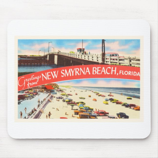 Den nya Smyrna stranden gammala Florida FL reser Musmatta (Framsidan)