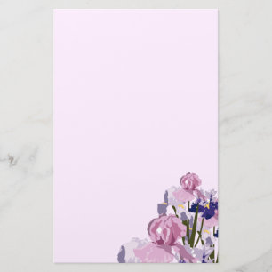 Den nya snittvåren Irises blommigt Brevpapper