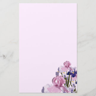 Den nya snittvåren Irises blommigt Brevpapper