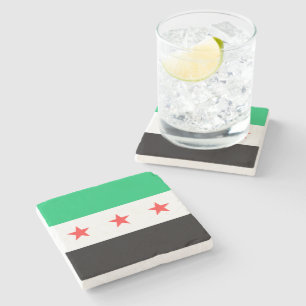 Den nya syriska friheten efter revolution flagga stenunderlägg