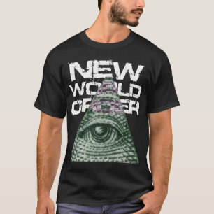 Den nya världen beställer allt seende öga tee shirt