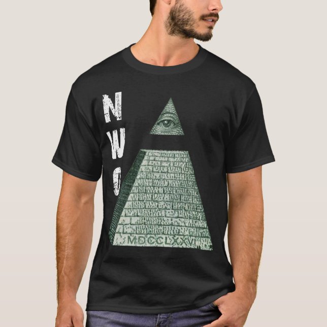 Den nya världen beställer pyramiden t shirt (Framsida)