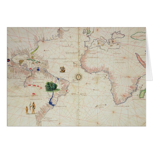 Den nya världen hälsningskort (Framsidan Horizontal)