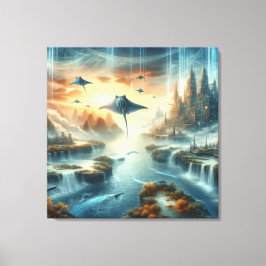 Den nya världsbilden Fantasy Art Canvastryck