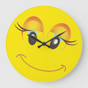 den nyckfulla gulliga cheekybeautiful damemojien stor klocka