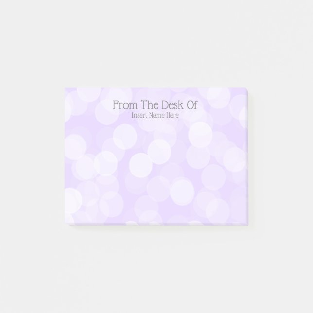 Den nyckfulla pastellfärgade bokehpolkaen pricker post-it block (Framsida)