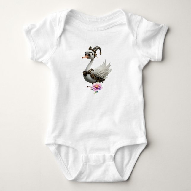 Den Nyfikna Klockverkssvanen. T Shirt (Framsida)