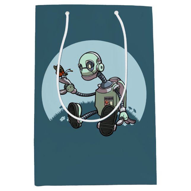 Den nyfikna roboten ser hans första fjärilstecknad (Framsidan)