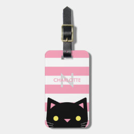 Den nyfikna svart katten | görar randig den | bagagebricka