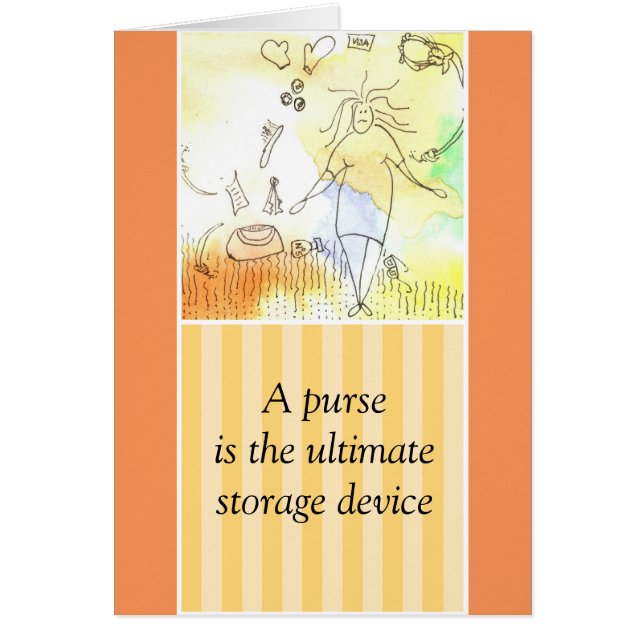 Den oändliga handväskan hälsningskort (Framsidan)