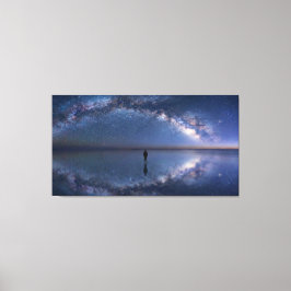 den oändliga spegeln - Salar de Uyuni Vintergatan Canvastryck