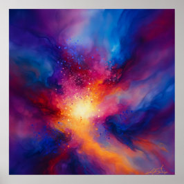 Den oändligas puls Abstrakt Poster