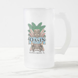 Den oasTiki puben och grillar (den frostade) Frostat Ölglas