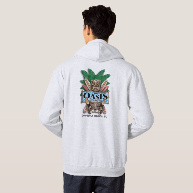 Den oasTiki puben och grillar hoodien (tända), Hoodie (Hel baksida)