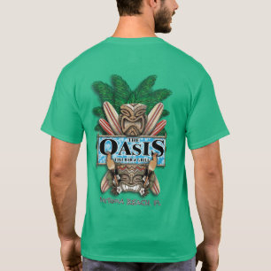 Den oasTiki puben och grillar T-tröja (färg) T Shirt