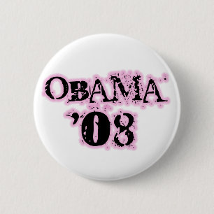 Den Obama 08 rosakanten knäppas Knapp