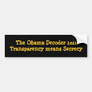 Den Obama avkodaren 101: Stordian betyder Bildekal