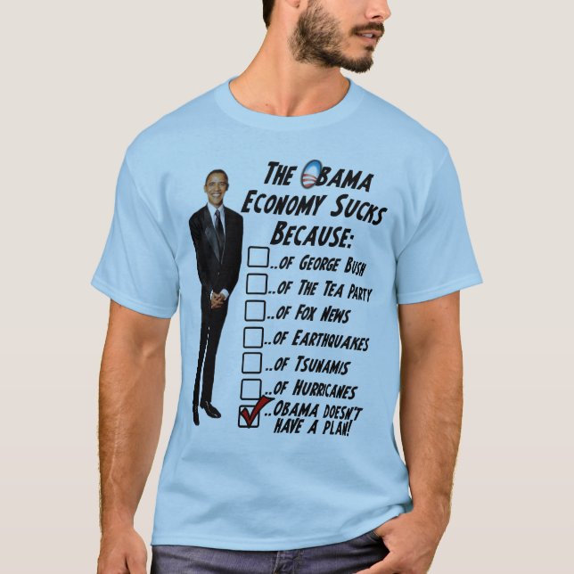 Den Obama ekonomin suger Tee Shirt (Framsida)