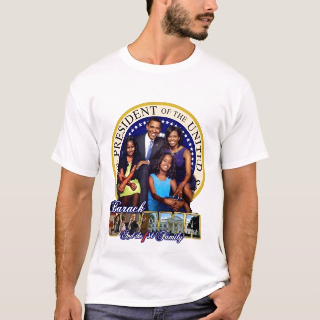 Den Obama familjen 2008 Tee Shirt (Framsida)