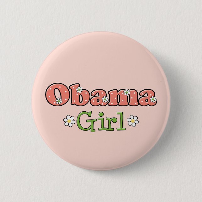 Den Obama flickan Barack Obama knäppas Knapp (Framsida)