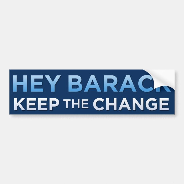 Den Obama "håll för ändringen" bildekalet Bildekal (Framsidan)