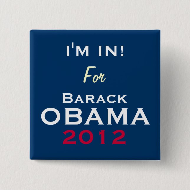 Den OBAMA I förmiddagen 2012 I kampanjen knäppas Knapp (Framsida)