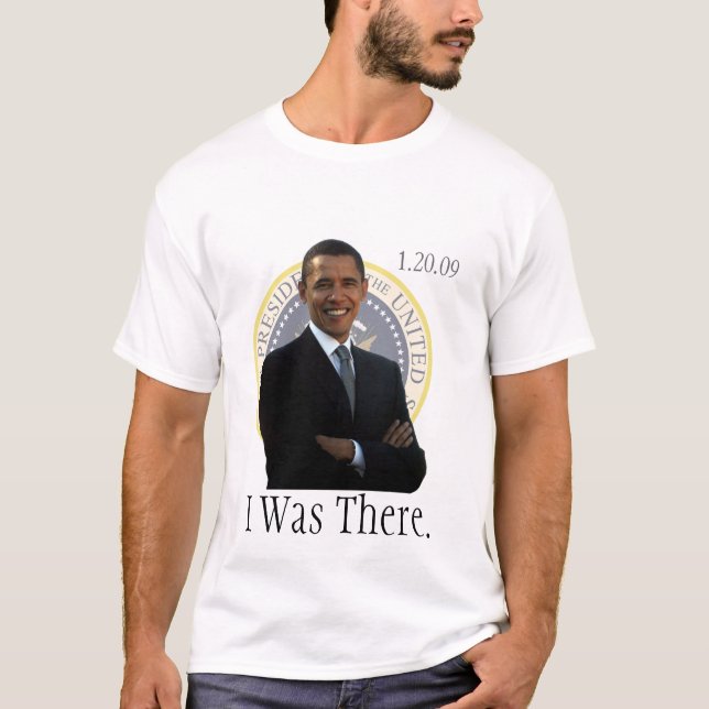 Den Obama invigningen var jag där 1/20/09 T Shirt (Framsida)