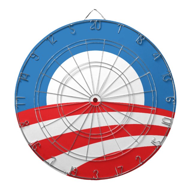 Den Obama logotyppilen stiger ombord Darttavla (Framsidan)