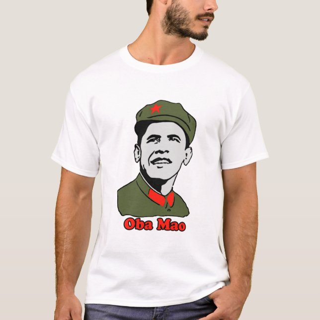 Den Obama Mao skjortan för sparar nationen! T-shirt (Framsida)