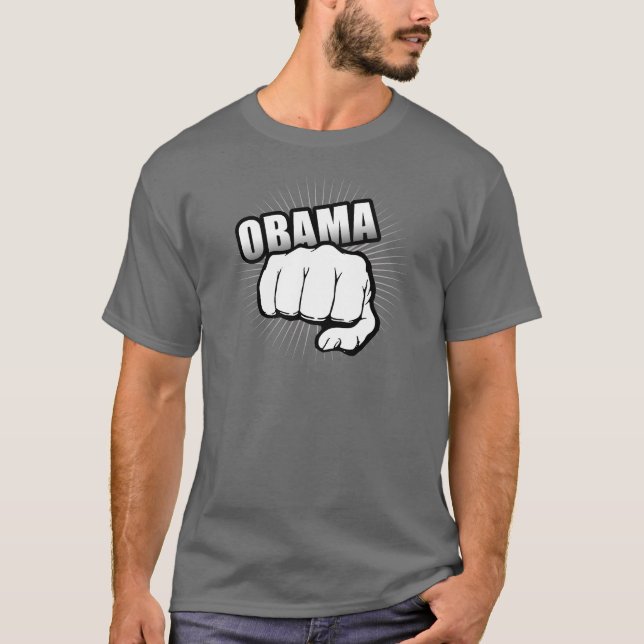 Den OBAMA NÄVEN PUMPAR T-tröja T-shirt (Framsida)