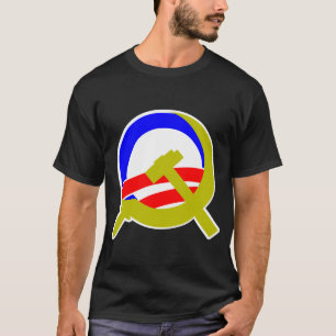 Den Obama skäran och bultar den mörka T-tröja Tee