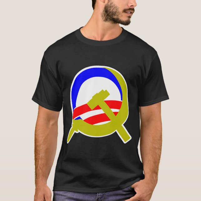 Den Obama skäran och bultar den mörka T-tröja Tee (Framsida)