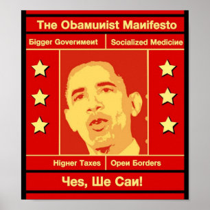 Den Obamunist Manifestoaffischen Poster