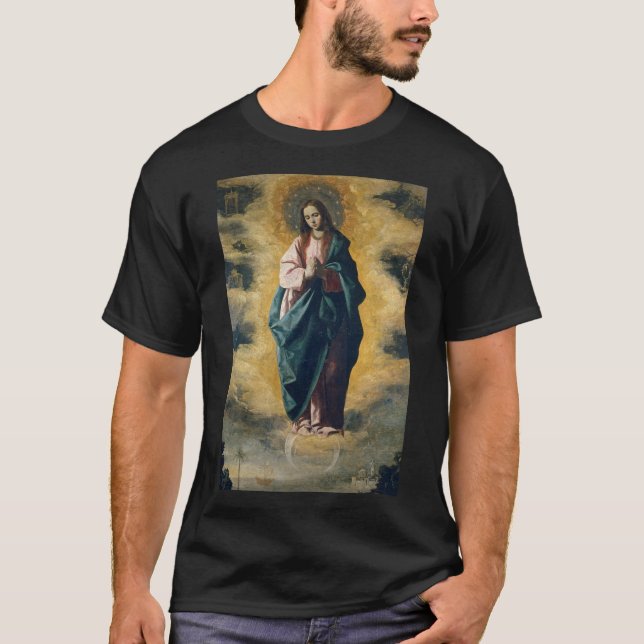 Den obefläckade avelsens himmelska strålning konst t shirt (Framsida)
