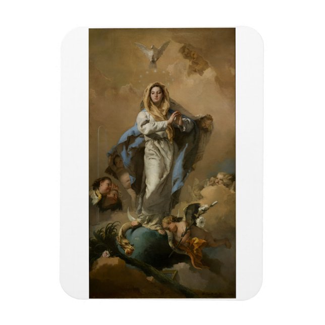 Den obefläckade avlelsen av Giovanni Tiepolo Magnet (Vertikal)