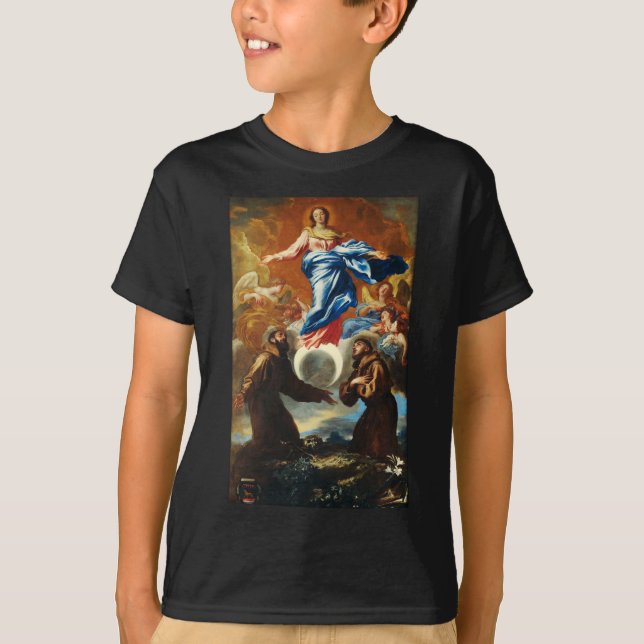 Den obefläckade avlelsen av jungfru Maria T Shirt (Framsida)