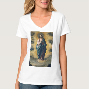 Den Obefläckade Avlelsens Celestiala Strålning Kon T Shirt