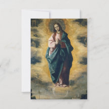 Den Obefläckade Avlelsens Helgonkort | Ave Maria