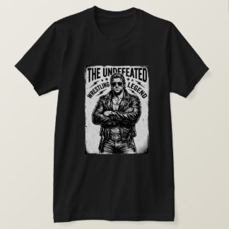 Den obesegrade brottningslegenden läderjacka t shirt