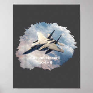Den obesegrade F-15, 104-0, V3 - Patriotiska serie Poster