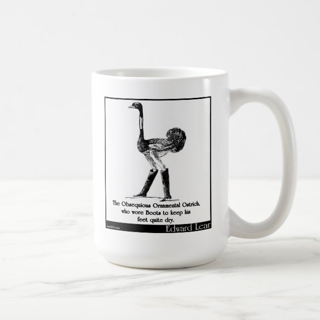 Den Obsequious dekorativa ostrichen Kaffemugg (Höger)
