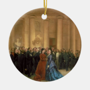 Den Odeon theatren, Paris, 1869 (olja på kanfas) Julgransprydnad Keramik