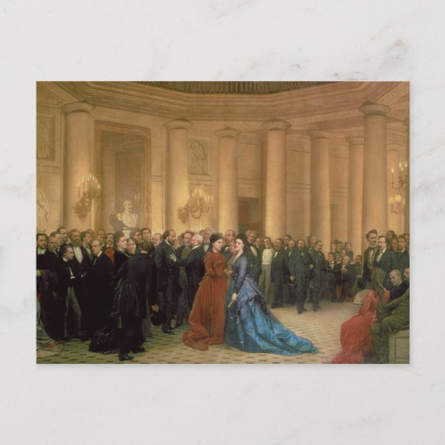 Den Odeon theatren, Paris, 1869 (olja på kanfas) Vykort (Framsida)