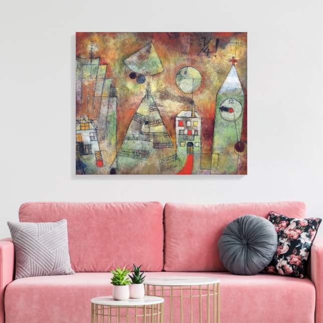 Den ödesdigra timmen, 3 kvart i 12 | Paul Klee | Canvastryck (Insitu (Vardagsrum))
